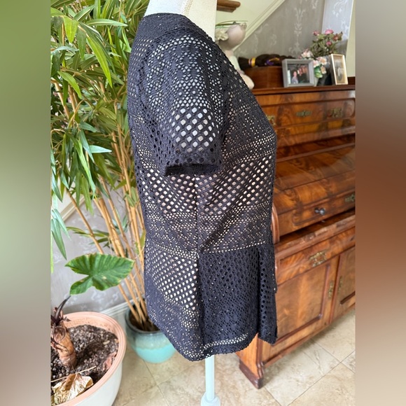 BCBG Maxazria Vicktoria Peplum Lace Blouse
Black Tan medium - Picture 6 of 16